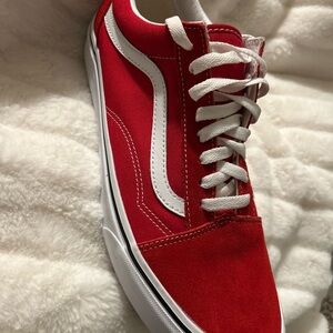 Red and White Sneakers